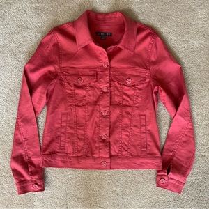 Linen Jacket (Classic Denim Style) Washed Red Size Small